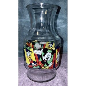 Vintage Disney Mickey Mouse & Friends Anchor Hocking Juice Pitcher 9” Carafe